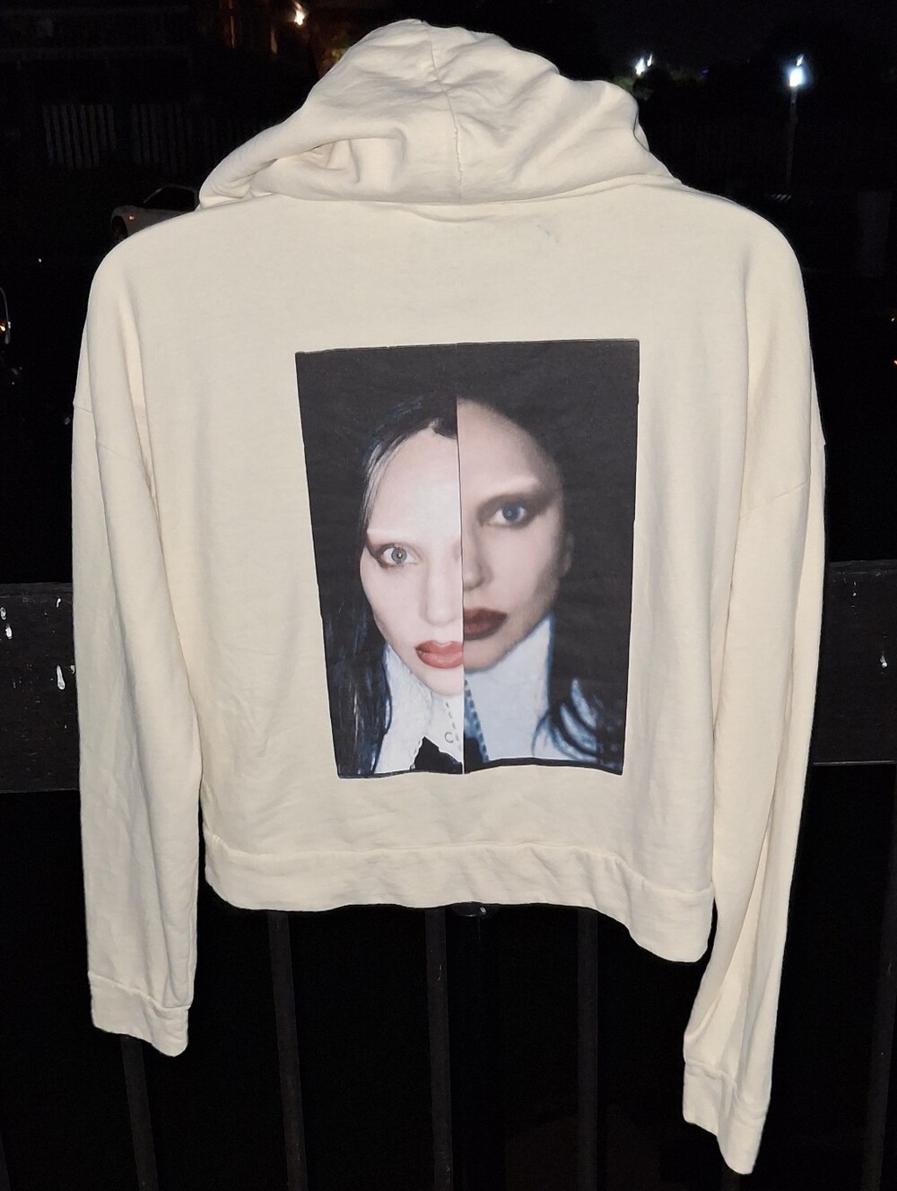 NWOT MAYHEM LADY GAGA 2 Faced Cropped Hoodie Size XXL